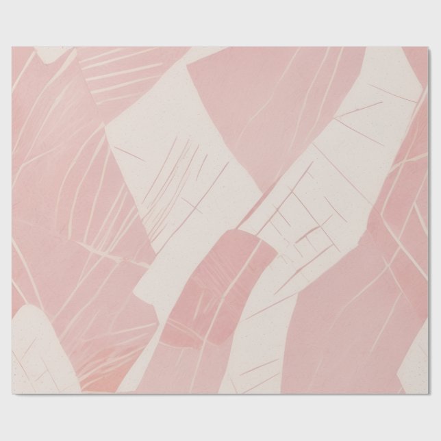 Papel De Presente Rosa Bege Abstract Batik (Aberto)