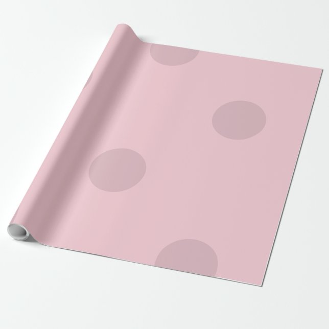 Papel De Presente Rosa Bege com Bolinhas (Desenrolado)