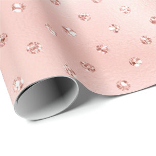 Papel De Presente Rosa Blush Beauty Pink Crystals Swarovski Pontos