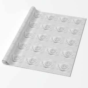 Papel De Presente Rosa branca