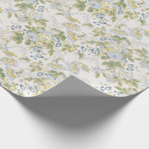 Rosa Chintz Azul e Amarelo, Folhas de Salvia