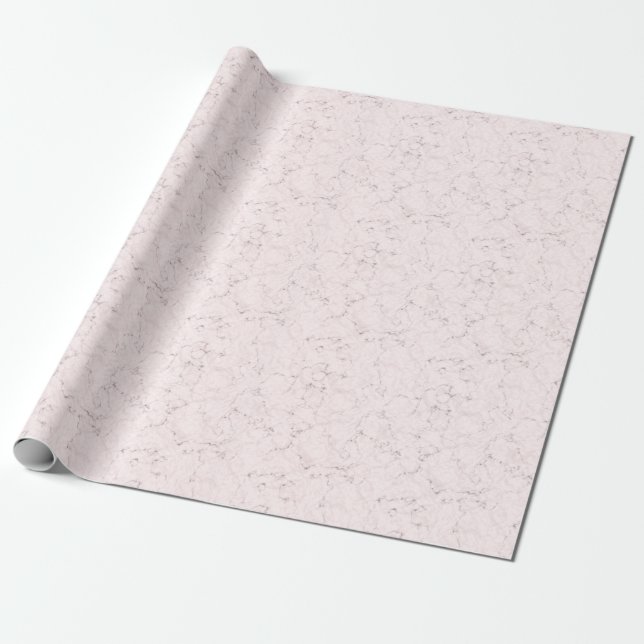 Papel De Presente Rosa claro do padrão marble Elegante (Desenrolado)