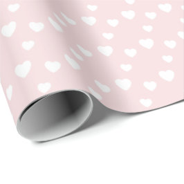Papel De Presente Rosa Claro e Corações, aniversário, festa, celebra