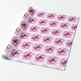 Papel De Presente Rosa de Aquarela Puro bonito