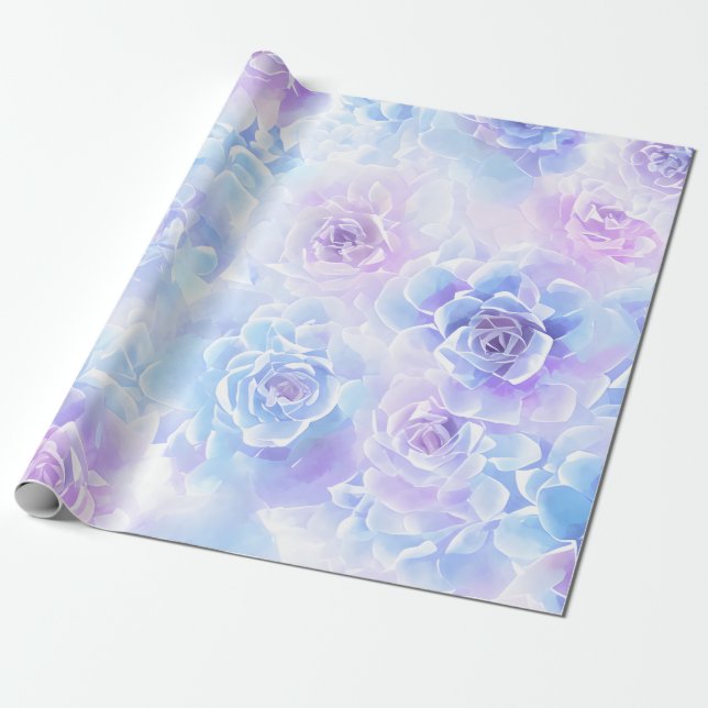 Papel De Presente Rosa de cristal roxo (Desenrolado)