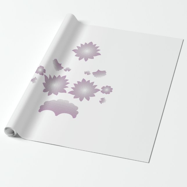 Papel De Presente Rosa decorativo de leite branco (Desenrolado)