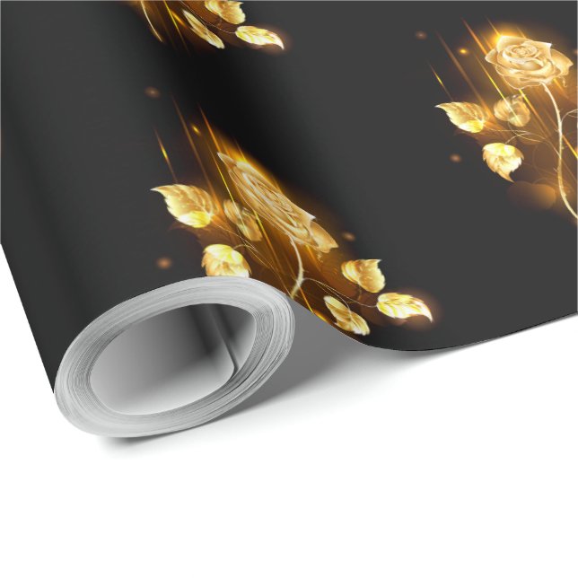 Papel De Presente rosa do ouro ( rosa dourado ) (Ponta do rolo)