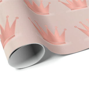 Papel De Presente Rosa Dourado Cobre Príncipe Branco Princesa Doce 1