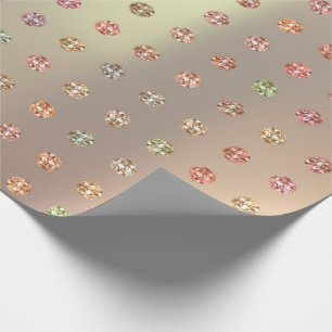 Papel De Presente Rosa Dourado cor-de-rosa do cobre da hortelã dos