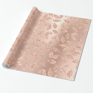 Papel De Presente Rosa Dourado Folheto Esmague Cobre Espessura da Es