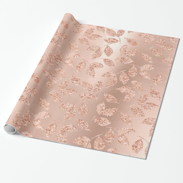Papel De Presente Rosa Dourado Folheto Esmague Cobre Espessura da Es (Desenrolado)