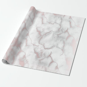Papel De Presente Rosa Dourado Mármore Pink Moderno Chique Tendência
