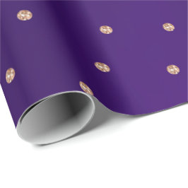 Papel De Presente Rosa Dourado Swarovski Cristais Pequenos Pontos Ro