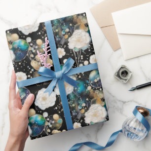 Papel De Presente Rosa E Abstrato de Bolhas