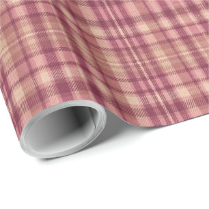 Papel De Presente Rosa Empoeirado Tons Rosados Quentes e Suaves Xadr