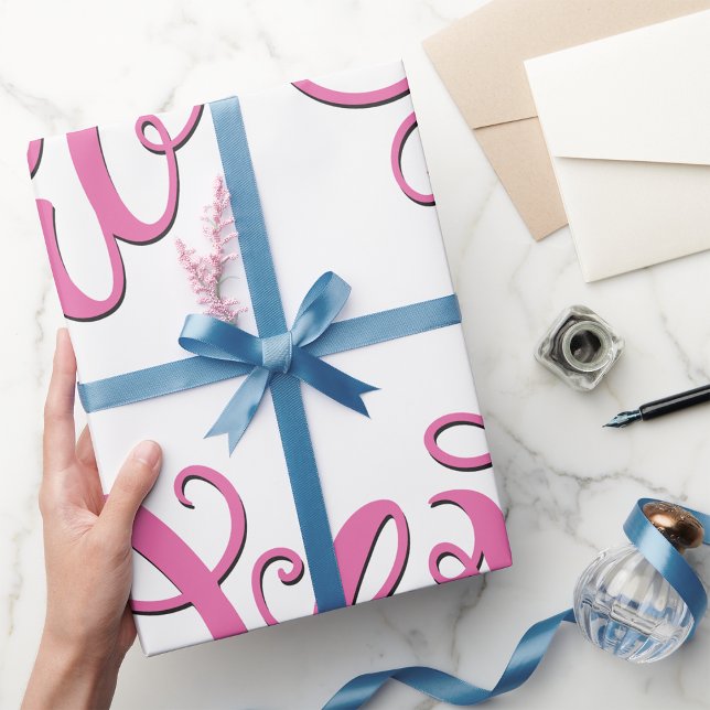 Papel De Presente Rosa Eu Te Amo (Criador carregado)