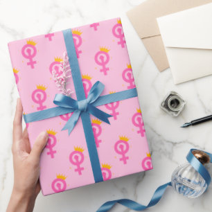 Papel De Presente Rosa Feminista