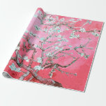 Papel De Presente Rosa Flor de Amendoeira Van Gogh<br><div class="desc">“Dê presentes com arte,  embrulhe com beleza.”</div>