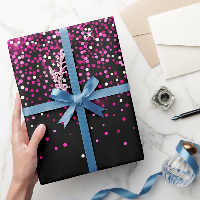 Papel De Presente Rosa Glitter Wraping Paper (Make sure every gift you give has a layer of love by creating custom wrapping paper!)
