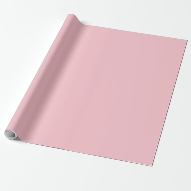 Papel De Presente Rosa macia de porco sólido (Desenrolado)
