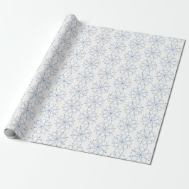 Papel De Presente Rosa Mística Flor Azul