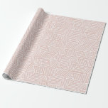 Papel De Presente Rosa Pastel Padrão geométrico intrincado<br><div class="desc">Faça com que seus presentes se destaquem com este papel de embrulho moderno,  com um padrão geométrico contemporâneo. Você pode facilmente alterar a cor do fundo se desejar.</div>