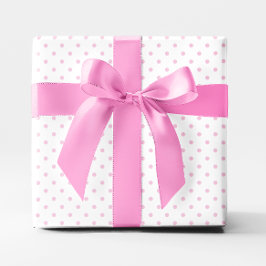 Papel De Presente Rosa Pastel Pequeno Ponto