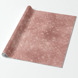 Papel De Presente Rosa Pastel Spark Bridal Blush Elegante Birthal