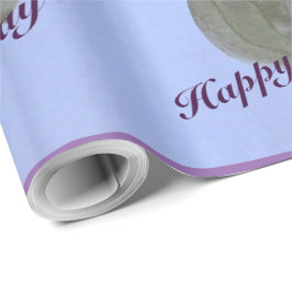 Papel De Presente Rosa púrpura decorativa com padrão