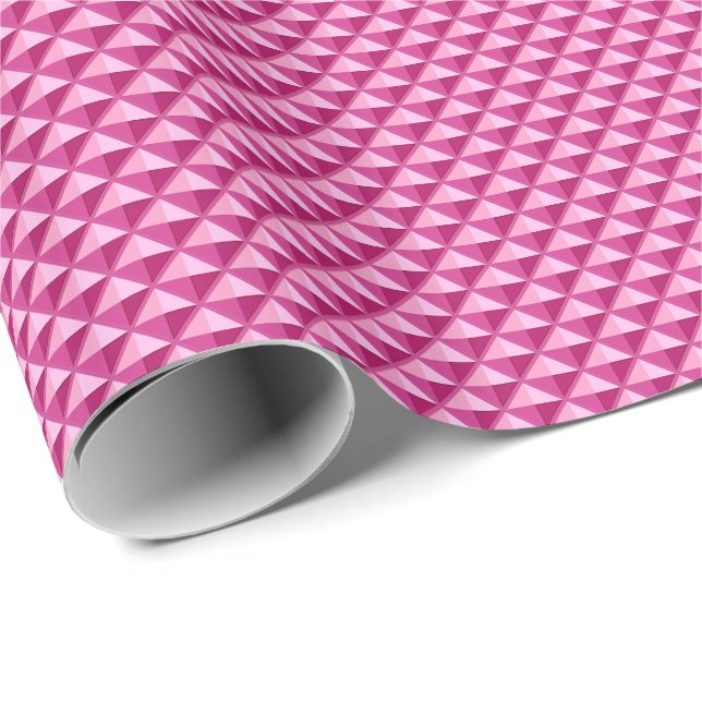 Papel De Presente Rosa-quente, aspecto de esmalte, grelha estendida (Ponta do rolo)