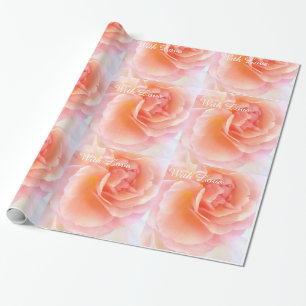 Papel De Presente Rosa romântico com amor