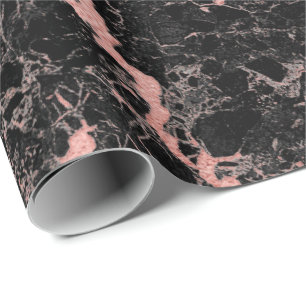 Papel De Presente Rosa Rosa Rosa Negra Veias Abstrato Marble Stone G