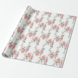 Papel De Presente Rosa Rosa Rosa Rosa chique Floral