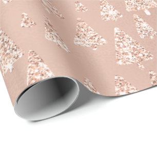 Papel De Presente Rosa Rosa Rosa Rosa Rosa Pó Dourada Luminosa Árvor