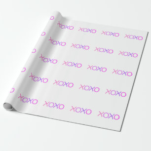 Papel De Presente Rosa, roxo e lavanda Xoxo adorável