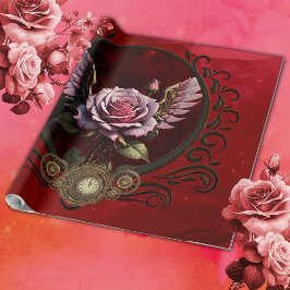 Papel De Presente Rosa Steampunk