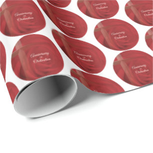 Papel De Presente Rosa vermelha de Ordenação de Aniversário do Padre