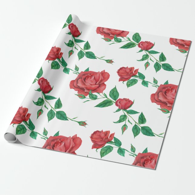 Papel De Presente Rosas (Desenrolado)