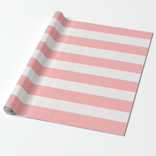 Papel De Presente Rosas claro e faixas de colheita de creme