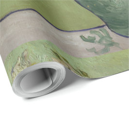 Papel De Presente Rosas cor-de-rosa-vida em um vaso de Van Gogh