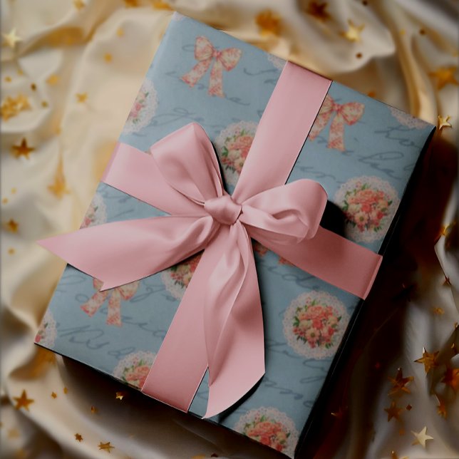 Papel De Presente Rosas de álbuns antigos para Arcos de imagem (Vintage style wrapping paper for that special gift!)