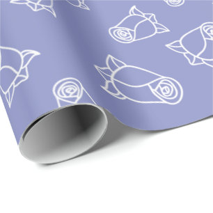 Papel De Presente Rosas de Casamento Elegantes Design Simples Sem Co