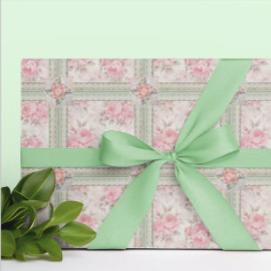 Papel De Presente Rosas Desbotadas Vintage para Todas as Ocasioes