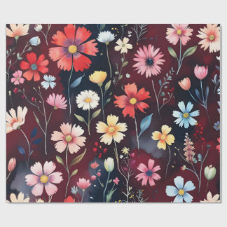 Papel De Presente Rosas em Flor