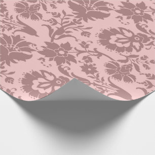 Papel De Presente Rosas Floral Blush Pink Pastel Mauve Lilac Royal