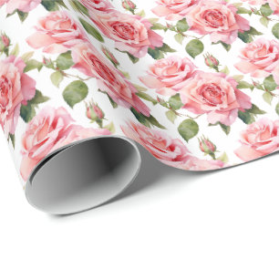 Papel De Presente Rosas Rosas