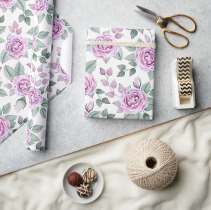 Papel De Presente Rosas Rosas
