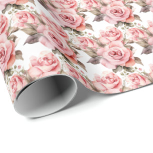 Papel De Presente Rosas Rosas