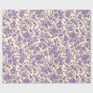 Papel De Presente Rosas Roxas