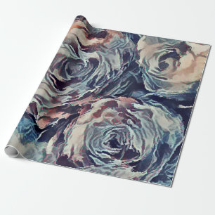 Papel De Presente Rosas texturizados com pincel de abstrato